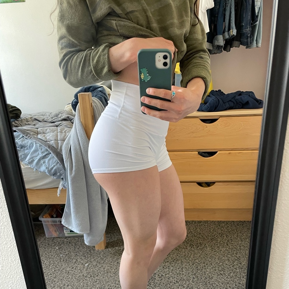 Small white athletic shorts